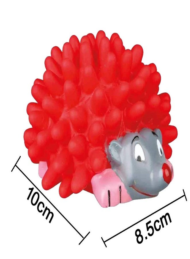 Western Era Playful Procupine Squeaky Toy for Playtime of Cute Friend of Natural Rubber for Dog, Puppy, Kitten, Cat (Red) - Image 2